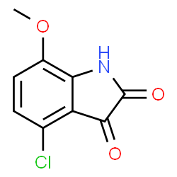 ChemSpider 2D Image | 4-Chloro-7-methoxyisatin | C9H6ClNO3