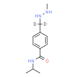 ChemSpider 2D Image | N-Isopropyl-4-[(2-methylhydrazino)(~2~H_2_)methyl]benzamide | C12H17D2N3O