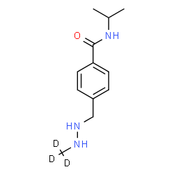 ChemSpider 2D Image | N-Isopropyl-4-{[2-(~2~H_3_)methylhydrazino]methyl}benzamide | C12H16D3N3O