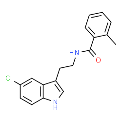 ChemSpider 2D Image | N-[2-(5-Chloro-1H-indol-3-yl)ethyl]-2-methylbenzamide | C18H17ClN2O