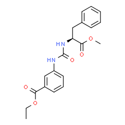 ChemSpider 2D Image | Methyl N-{[3-(ethoxycarbonyl)phenyl]carbamoyl}-L-phenylalaninate | C20H22N2O5