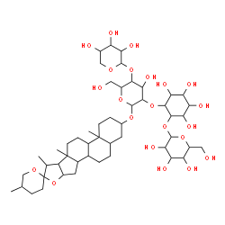 ChemSpider 2D Image | Spirostan-3-yl 2-O-[2-(hexopyranosyloxy)-3,4,5,6-tetrahydroxycyclohexyl]-4-O-pentopyranosylhexopyranoside | C50H82O22