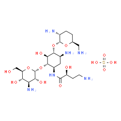 ChemSpider 2D Image | Arbekacin sulfate | C22H46N6O14S