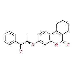 ChemSpider 2D Image | 3-{[(2R)-1-Oxo-1-phenyl-2-propanyl]oxy}-7,8,9,10-tetrahydro-6H-benzo[c]chromen-6-one | C22H20O4