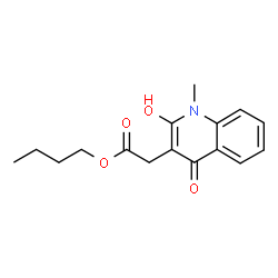 ChemSpider 2D Image | Butyl (2-hydroxy-1-methyl-4-oxo-1,4-dihydro-3-quinolinyl)acetate | C16H19NO4