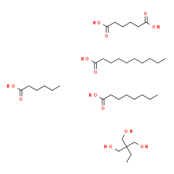 ChemSpider 2D Image | adipic acid; decanoic acid; 2-ethyl-2-(hydroxymethyl)propane-1,3-diol; hexanoic acid; octanoic acid | C36H72O13