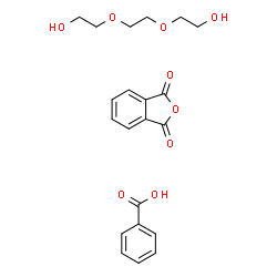 ChemSpider 2D Image | benzoic acid; 2-[2-(2-hydroxyethoxy)ethoxy]ethanol; isobenzofuran-1,3-dione | C21H24O9