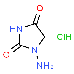 ChemSpider 2D Image | 1-Amino-2,4-imidazolidinedione hydrochloride | C3H6ClN3O2
