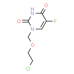 ChemSpider 2D Image | 1-[(2-Chloroethoxy)methyl]-5-fluoro-2,4(1H,3H)-pyrimidinedione | C7H8ClFN2O3