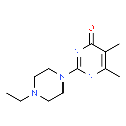 ChemSpider 2D Image | 4-pyrimidinol, 2-(4-ethyl-1-piperazinyl)-5,6-dimethyl- | C12H20N4O