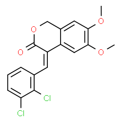 ChemSpider 2D Image | (4Z)-4-(2,3-Dichlorobenzylidene)-6,7-dimethoxy-1,4-dihydro-3H-isochromen-3-one | C18H14Cl2O4