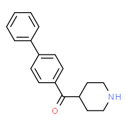 ChemSpider 2D Image | 4-Biphenylyl(4-piperidinyl)methanone | C18H19NO