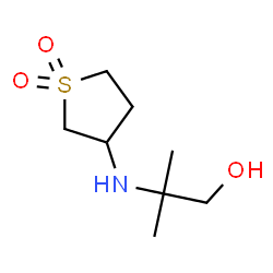 ChemSpider 2D Image | 2-[(1,1-Dioxidotetrahydro-3-thiophenyl)amino]-2-methyl-1-propanol | C8H17NO3S