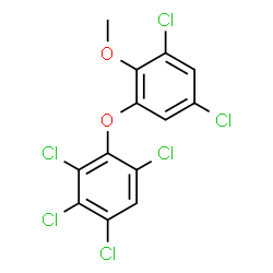 ChemSpider 2D Image | 1,2,3,5-Tetrachloro-4-(3,5-dichloro-2-methoxyphenoxy)benzene | C13H6Cl6O2
