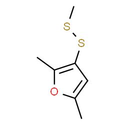 ChemSpider 2D Image | 2,5-Dimethyl-3-(methyldithio)furan | C7H10OS2