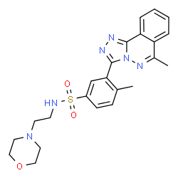 ChemSpider 2D Image | 4-Methyl-3-(6-methyl[1,2,4]triazolo[3,4-a]phthalazin-3-yl)-N-[2-(4-morpholinyl)ethyl]benzenesulfonamide | C23H26N6O3S