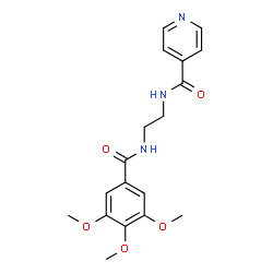 ChemSpider 2D Image | N-{2-[(3,4,5-Trimethoxybenzoyl)amino]ethyl}isonicotinamide | C18H21N3O5