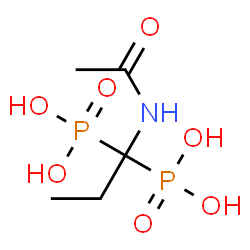 ChemSpider 2D Image | (1-Acetamido-1,1-propanediyl)bis(phosphonic acid) | C5H13NO7P2