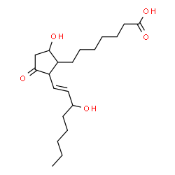 ChemSpider 2D Image | (13E)-9,15-Dihydroxy-11-oxoprost-13-en-1-oic acid | C20H34O5
