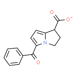 ChemSpider 2D Image | 5-Benzoyl-2,3-dihydro-1H-pyrrolizine-1-carboxylate | C15H12NO3