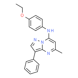 ChemSpider 2D Image | N-(4-Ethoxyphenyl)-5-methyl-3-phenylpyrazolo[1,5-a]pyrimidin-7-amine | C21H20N4O