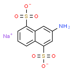 ChemSpider 2D Image | 1,5-Naphthalenedisulfonate, 3-amino-, sodium salt (1:1) | C10H7NNaO6S2