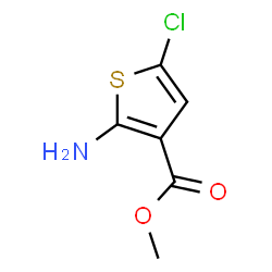 ChemSpider 2D Image | Methyl 2-amino-5-chloro-3-thiophenecarboxylate | C6H6ClNO2S