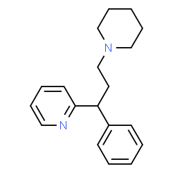 ChemSpider 2D Image | 2-[1-Phenyl-3-(1-piperidinyl)propyl]pyridine | C19H24N2