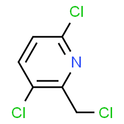 ChemSpider 2D Image | 2-(Chloromethyl)-3,6-dichloropyridine | C6H4Cl3N