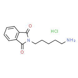 ChemSpider 2D Image | N-(5-AMINO-PENTYL)-PHTHALIMIDE HCL | C13H17ClN2O2