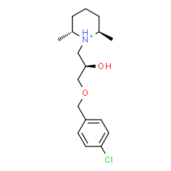 ChemSpider 2D Image | (2R,6R)-1-{(2R)-3-[(4-Chlorobenzyl)oxy]-2-hydroxypropyl}-2,6-dimethylpiperidinium | C17H27ClNO2