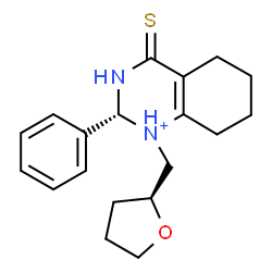 ChemSpider 2D Image | (2R)-2-Phenyl-1-[(2S)-tetrahydro-2-furanylmethyl]-4-thioxo-1,2,3,4,5,6,7,8-octahydroquinazolin-1-ium | C19H25N2OS