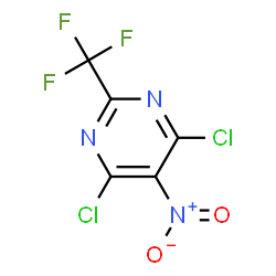 ChemSpider 2D Image | 4,6-Dichloro-5-nitro-2-(trifluoromethyl)pyrimidine | C5Cl2F3N3O2
