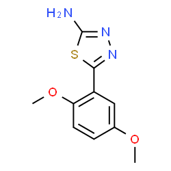 ChemSpider 2D Image | 5-(2,5-Dimethoxyphenyl)-1,3,4-thiadiazol-2-amine | C10H11N3O2S
