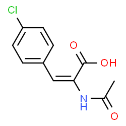 ChemSpider 2D Image | 2-(acetylamino)-3-(4-chlorophenyl)acrylic acid | C11H10ClNO3