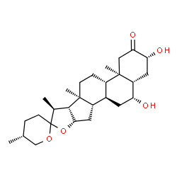 ChemSpider 2D Image | (3beta,5alpha,6beta,22xi,25R)-3,6-Dihydroxyspirostan-2-one | C27H42O5