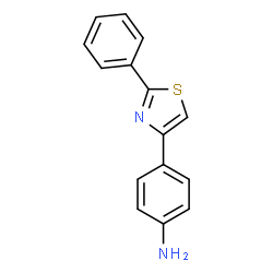 ChemSpider 2D Image | 4-(2-Phenyl-1,3-thiazol-4-yl)aniline | C15H12N2S