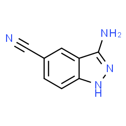 ChemSpider 2D Image | 3-Amino-1H-indazole-5-carbonitrile | C8H6N4