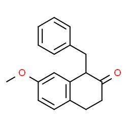 ChemSpider 2D Image | 1-Benzyl-7-methoxy-3,4-dihydro-2(1H)-naphthalenone | C18H18O2