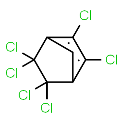 ChemSpider 2D Image | 2,3,5,5,6,6-Hexachlorobicyclo[2.2.1]hepta-1,3-diene | C7H2Cl6