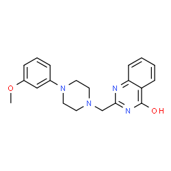 ChemSpider 2D Image | 4(1H)-quinazolinone, 2-[[4-(3-methoxyphenyl)-1-piperazinyl]methyl]- | C20H22N4O2