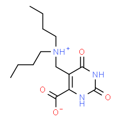 ChemSpider 2D Image | 5-[(Dibutylammonio)methyl]-2,6-dioxo-1,2,3,6-tetrahydro-4-pyrimidinecarboxylate | C14H23N3O4