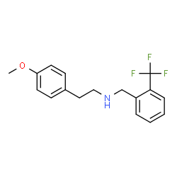 ChemSpider 2D Image | 2-(4-Methoxyphenyl)-N-[2-(trifluoromethyl)benzyl]ethanamine | C17H18F3NO