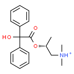 ChemSpider 2D Image | (2R)-2-[2-Hydroxy(diphenyl)acetoxy]-N,N-dimethyl-1-propanaminium | C19H24NO3