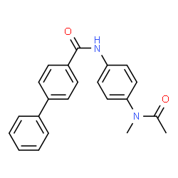 ChemSpider 2D Image | N-{4-[Acetyl(methyl)amino]phenyl}-4-biphenylcarboxamide | C22H20N2O2