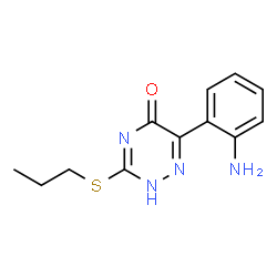 ChemSpider 2D Image | 6-(2-aminophenyl)-3-(propylthio)-1,2,4-triazin-5(4H)-one | C12H14N4OS