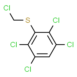 ChemSpider 2D Image | 1,2,4,5-Tetrachloro-3-[(chloromethyl)sulfanyl]benzene | C7H3Cl5S