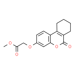 ChemSpider 2D Image | Methyl [(6-oxo-7,8,9,10-tetrahydro-6H-benzo[c]chromen-3-yl)oxy]acetate | C16H16O5