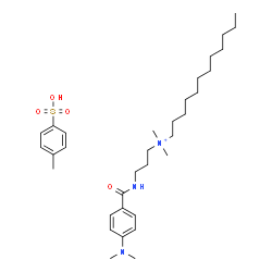 ChemSpider 2D Image | 3-[(4-dimethylaminobenzoyl)amino]propyl-dodecyl-dimethyl-ammonium; 4-methylbenzenesulfonic acid | C33H56N3O4S