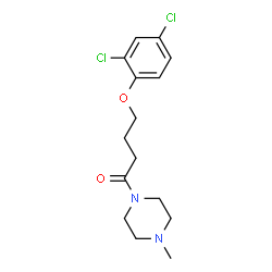 ChemSpider 2D Image | 4-(2,4-Dichlorophenoxy)-1-(4-methyl-1-piperazinyl)-1-butanone | C15H20Cl2N2O2